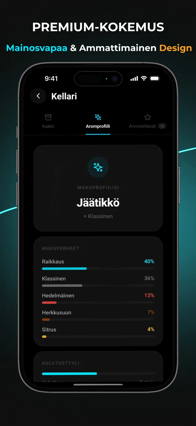 WeSnus — profil utilisateur avec badges et statistiques personnelles