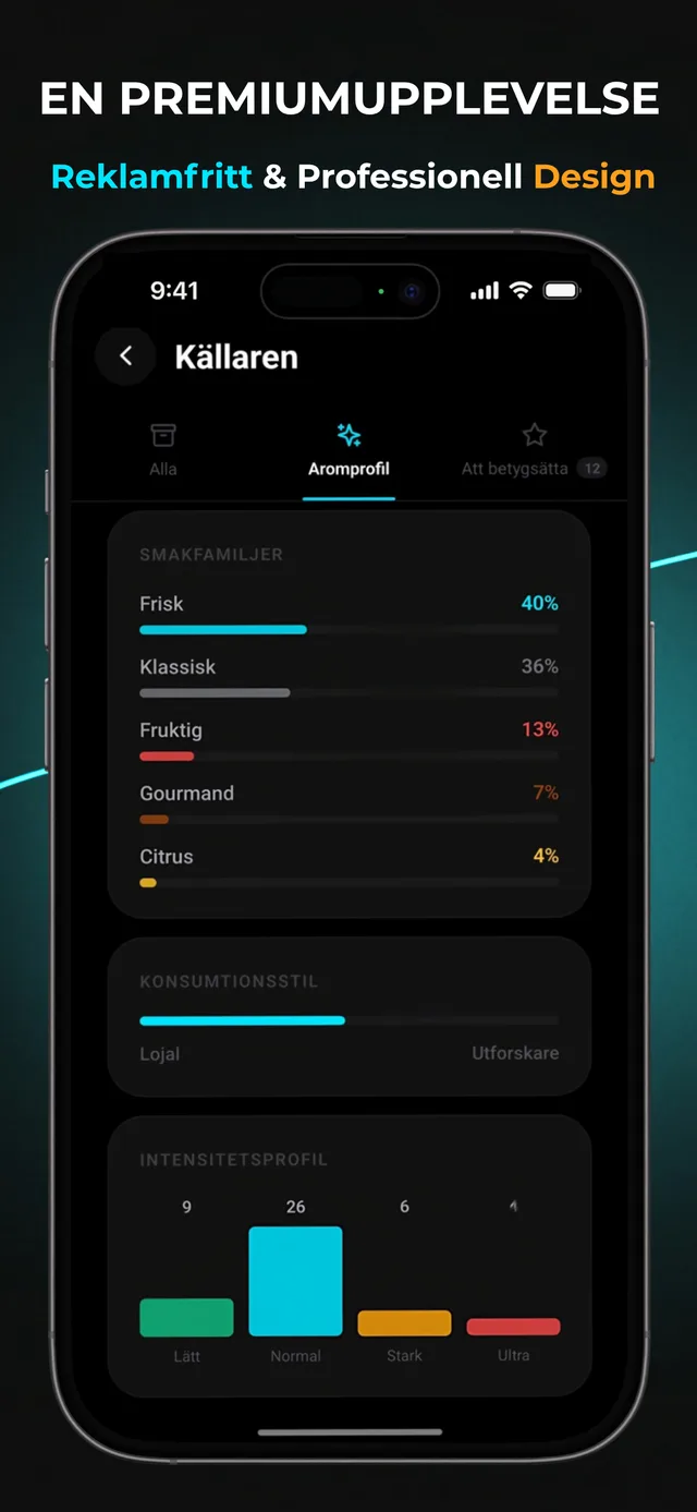WeSnus — profil utilisateur avec badges et statistiques personnelles